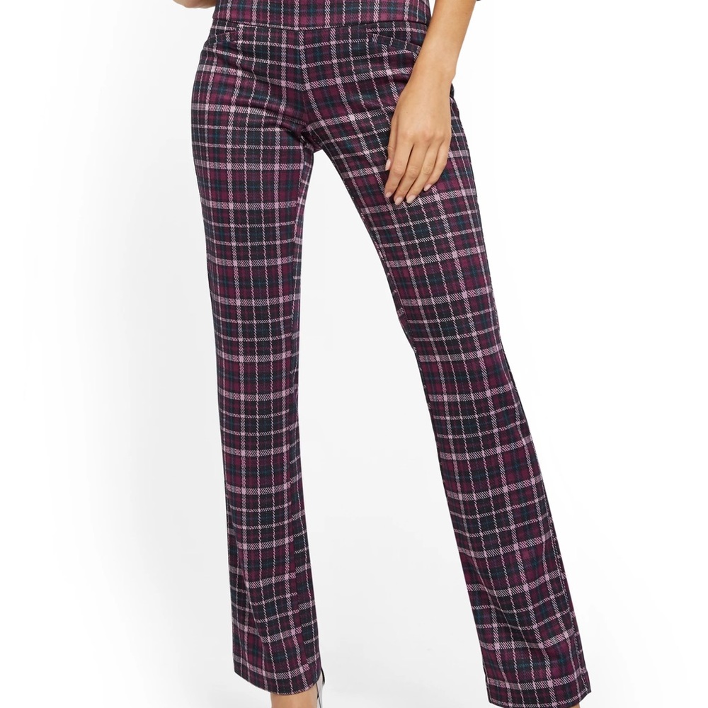 XL pull on pants purple and black